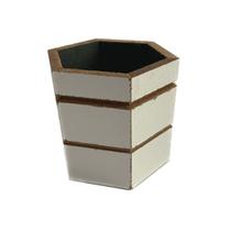 Vaso Decorativo Cachepot Branco Planta 7cm Sextavado - 3 Un. Vaso Decorativo Cachepot Branco Planta 7cm Sextavado - 3 Un.