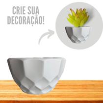 Vaso Decorativo Cachepot Geométrico Pequeno (Sem Plantas)