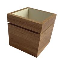 Vaso Decorativo Cachepot Marrom Planta 7cm Quadrado - 3 Un.