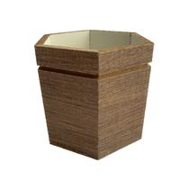 Vaso Decorativo Cachepot Marrom Planta 9cm Sextavado - 3 Un.