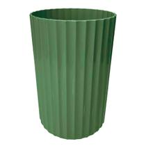 Vaso Decorativo Canelado Verde Militar Un - Tasil Vaso Decorativo Canelado Verde Militar Un - Tasil