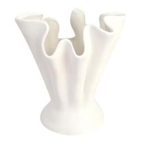 Vaso Decorativo Cerâmica 21,5cm Branco - ACASA