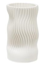 VASO DECORATIVO CERAMICA 3D (BRANCO) TORCIDO 30cm