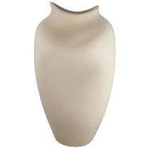 Vaso decorativo ceramica atomo i bege rustico 41cm