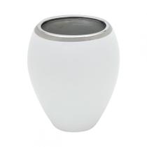 Vaso decorativo cerâmica branco 13x10x15cm - ROYAL