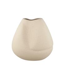 Vaso decorativo ceramica dueto lunar ii bege rustico 21cm