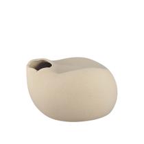 Vaso decorativo ceramica essencia iii bege rustico 14cm