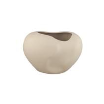 Vaso decorativo ceramica lumina iii bege rustico 16,5x27cm