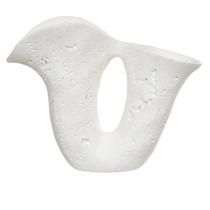 Vaso Decorativo Cerâmica Off White 22,5x30x13cm