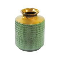 Vaso Decorativo Ceramica Verde Texturizada Tradicional Luxo Vaso Decorativo Ceramica Verde Texturizada Tradicional Luxo