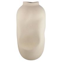 Vaso decorativo ceramica voluta i bege rustico 38,5cm