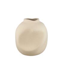 Vaso decorativo ceramica voluta iii bege rustico 19cm