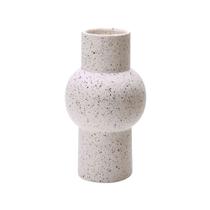 Vaso Decorativo Cilíndrico Em Cerâmica Branco 24x11 cm M02 - D'Rossi Vaso Decorativo Cilíndrico Em Cerâmica Branco 24x11 cm M02 - D'Rossi