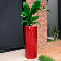 Vaso Decorativo Cilindro Vermelho Lira 89cm B02 - D'Rossi Vaso Decorativo Cilindro Vermelho Lira 89cm B02 - D'Rossi