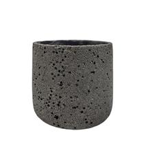 Vaso Decorativo Cinza Grafite Porous Cimento 19X20Cm G