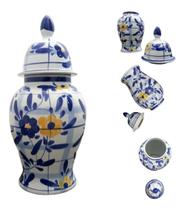 Vaso Decorativo Classic Blue White Porcelana Importado 47x22