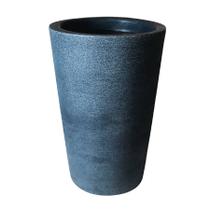 Vaso decorativo coluna redonda luxo grafiato jardim e varanda grande 58 x 36