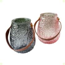Vaso Decorativo com Alça em material sintético Ecológico 16cm Vidro Rosa e Fumê Rio Tijucas Vaso Decorativo com Alça em material sintético Ecológico 16cm Vidro Rosa e Fumê Rio Tijucas