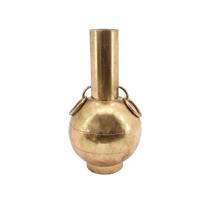 Vaso decorativo com alca em metal dourado 42cm