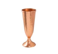 Vaso Decorativo com Base Metal Rosé Cobre Impecavel Luxo