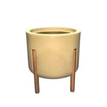 Vaso Decorativo Com Pé De Madeira Nórdico Cachepot Para Plantas Sala Escritório Decoração Moderna Vaso Decorativo Com Pé De Madeira Nórdico Cachepot Para Plantas Sala Escritório Decoração Moderna