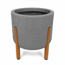 Vaso Decorativo Com Pé De Madeira Nórdico Cachepot Para Plantas Sala Escritório Decoração Moderna Vaso Decorativo Com Pé De Madeira Nórdico Cachepot Para Plantas Sala Escritório Decoração Moderna