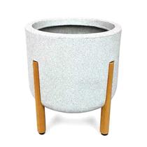 Vaso Decorativo Com Pé De Madeira Nórdico Cachepot Para Plantas Sala Escritório Decoração Moderna Vaso Decorativo Com Pé De Madeira Nórdico Cachepot Para Plantas Sala Escritório Decoração Moderna