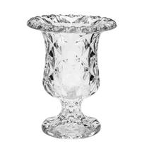 Vaso Decorativo Com Pé De Vidro Diamond Transparente Lyor