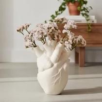 Vaso decorativo coração heart mãe namorados adorno decoração sala quarto rack escritório flores secas
