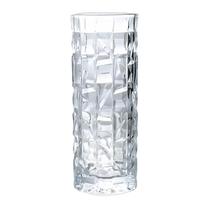 Vaso Decorativo Cristal Luxo Arranjo Flores Sala Triaré 19,5cm Lapidação Transparente Redondo