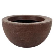 Vaso Decorativo Cuia Bacia Polietileno Suculenta Cactos 26cm modelo grafiato