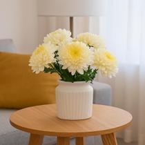 Vaso Decorativo de Cerâmica Branca Design Moderno e Minimalista para Sala ou Escritório