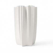 Vaso Decorativo de Cerâmica Branco Orgânico 29cm Lucatti Vaso Decorativo de Cerâmica Branco Orgânico 29cm Lucatti