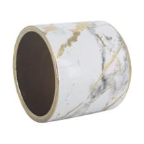 Vaso Decorativo de Cerâmica Dourado com Branco 8,5 x 9,5cm