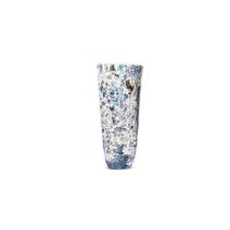 Vaso Decorativo de Cerâmica Pilão Azul Vulcânico 37cm