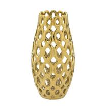 Vaso Decorativo de Cerâmica Siena Gold 15cm dourado Espressione