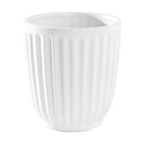 Vaso decorativo de ceramica striatus branco - 14cm - MEK