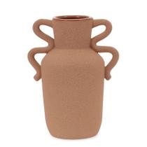 Vaso Decorativo de Cerâmica Terracota e Alças Curvas 3122,5x15cm Mart