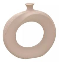 Vaso Decorativo De Cerâmica Vazado Redondo Elegante Luxo