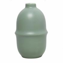 Vaso Decorativo de Cerâmica Verde 11cm x 18cm - Wolff Vaso Decorativo de Cerâmica Verde 11cm x 18cm - Wolff