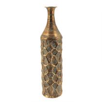 Vaso Decorativo de Chão Rústico Metal Dourado 73cm CR0157 BTC