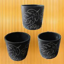 Vaso Decorativo de Cimento 15x15 cm Preto