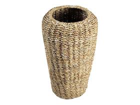 Vaso Decorativo De Fibra Aruanã Boho Chic Extra Em Fibra Natural Grande 43 x 43 x 70cm