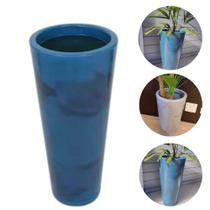 Vaso Decorativo de Polietileno Coluna Redonda Luxo Liso com Prato Moderno e Resistente para Plantas Vaso Decorativo de Polietileno Coluna Redonda Luxo Liso com Prato Moderno e Resistente para Plantas