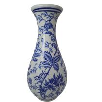 Vaso Decorativo De Porcelana ul E Branco - Bialluz Presentes