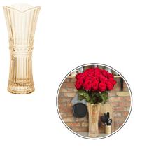 Vaso Decorativo de Vidro Cristal Ecológico Para Decoração Plantas Flores Utensílio de Casa Âmbar