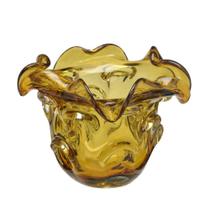 Vaso Decorativo De Vidro Dourado 513-069- Mabruk