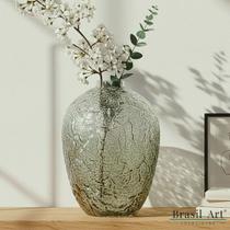 Vaso Decorativo de Vidro Jade G Textura Orgânica e Degradê Vaso Decorativo de Vidro Jade G Textura Orgânica e Degradê
