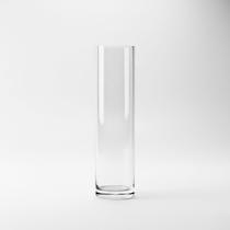 Vaso Decorativo de vidro transparente cilindro liso 30cm Centro de Mesa Plantas Arranjos Artificiais Decoração Interiores Casa Sala