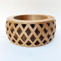 Vaso Decorativo Detalhado Trama Bronze Bugingaria